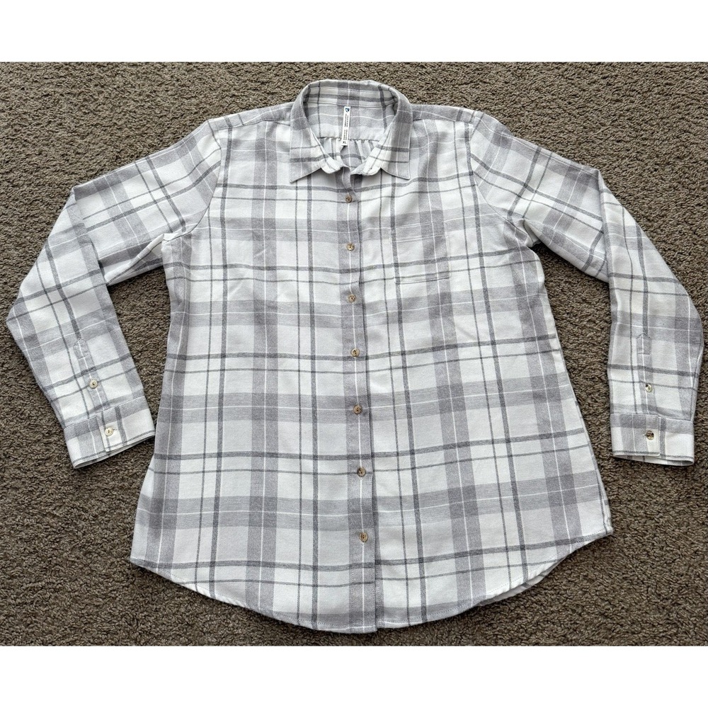 KUHL Kamila Flannel‎ Plaid Button Up Shirt Long Sleeves Soft Women's Size XL